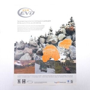 4x4 EVO Video Game Print Ad Sega Dreamcast Racing Off-Road Advertising Vintage